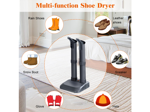 Costway Electric Shoe Dryer Mighty Boot Warmer Glove Dryer Prevent Odor Mold 