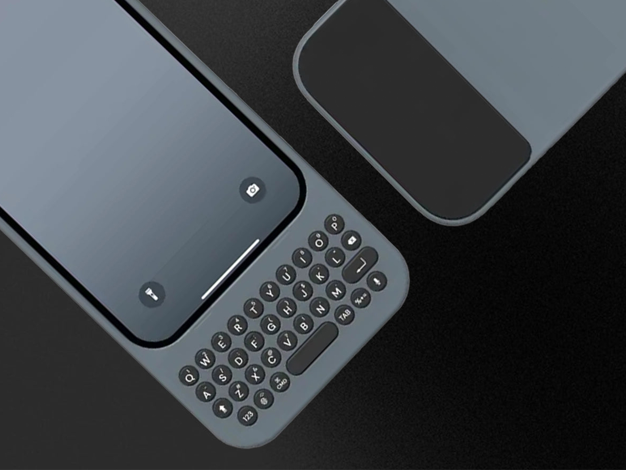 Clicks Keyboard Phone Case for (London Sky/iPhone 15 Pro)