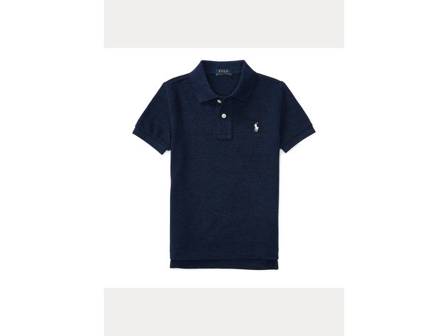 Ralph Lauren Boys Cotton Mesh Polo Shirt, Two Button Placket, Size: 3T,  Navy Heather