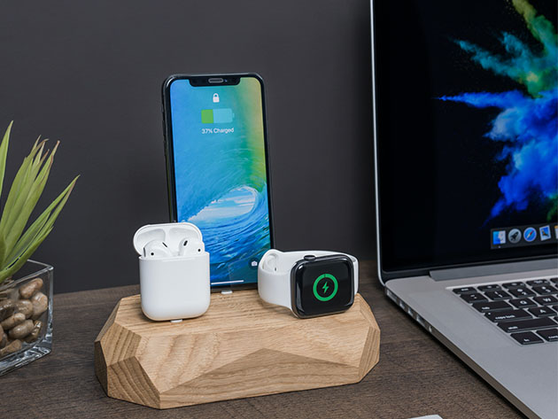 Triple Dock: 3-in-1 Apple Device Charging Station
