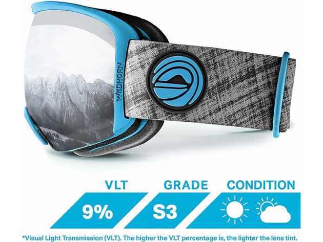 Wildhorn Cristo Ski & Snow Goggles - Arctic White / Sapphire-- (Refurbished, Open Retail Box)