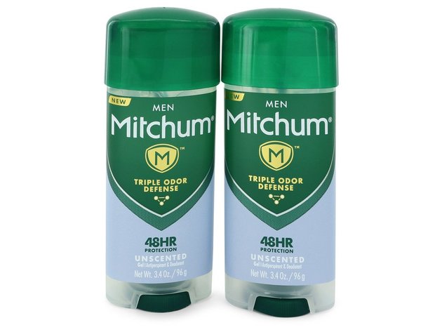 Mitchum Unscented Anti-Perspirant & Deodorant Gel by Mitchum Twin Pack Includes 2 Unscented Triple Odor Defense Anti-Perspirant & deodorant Gel 3.4 oz