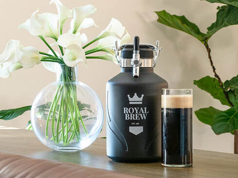 Royal Brew Nitro Cold Brew Coffee Growler Maker Kit System - Matte Flat  Black 