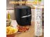 LITIFO Air Fryer, 4.5 QT Air Fryers Oven Oilless Cooker with Rotary Button Home Kitchen 1400-watt Temperature Control, Detachable Nonstick Basket, Auto-off Function with Recipes, Matte Black