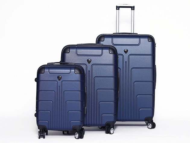 Vittorio Picco 3-Piece Luggage Set (Dark Blue)
