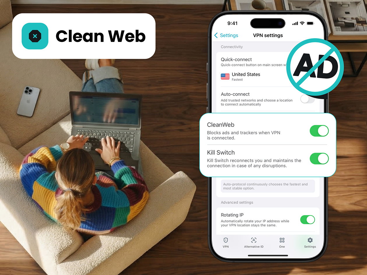 Surfshark One+ Plan with Incogni: 2-Year VPN, Antivirus & Personal Data Removal