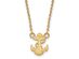 NCAA 10k Yellow Gold Navy Small Pendant Necklace