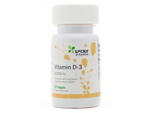 LuckyVitamin - Vitamin D3 10000 IU - 120 Softgels