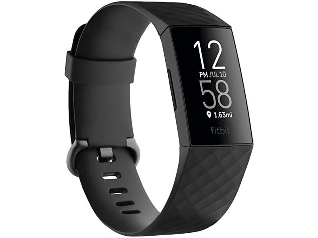 Fitbit Charge 4 Fitness & Activity Tracker with Built-in GPS, Heart Rate - Black (Refurbished, No Retail Box)