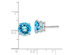 7.20 Carat (ctw) Natural Blue Topaz Solitaire Earrings in 14K White Gold