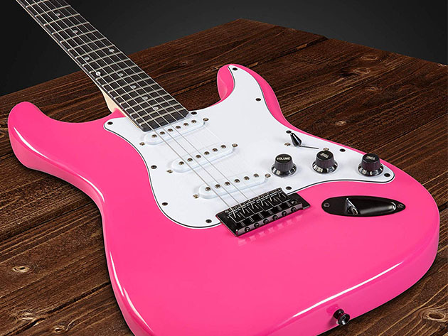 LyxPro 39" Electric Guitar (Right-Handed/Pink)