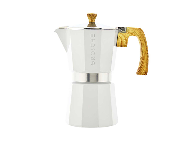 MILANO Stovetop Espresso Maker (White/6-Cup)