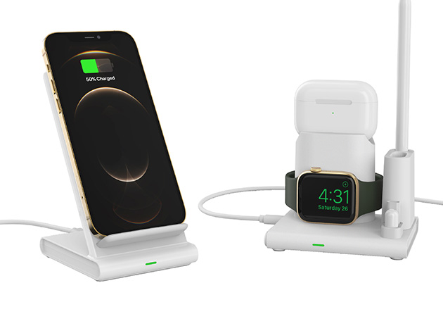 OMNIA Q4 4-in-1 Wireless Charging Station (OMNIA F6/White)