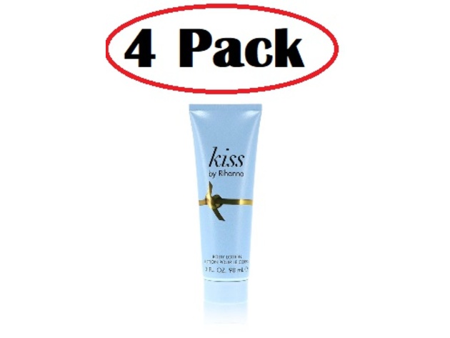 4 Pack of Rihanna Kiss by Rihanna Body Lotion 3 oz