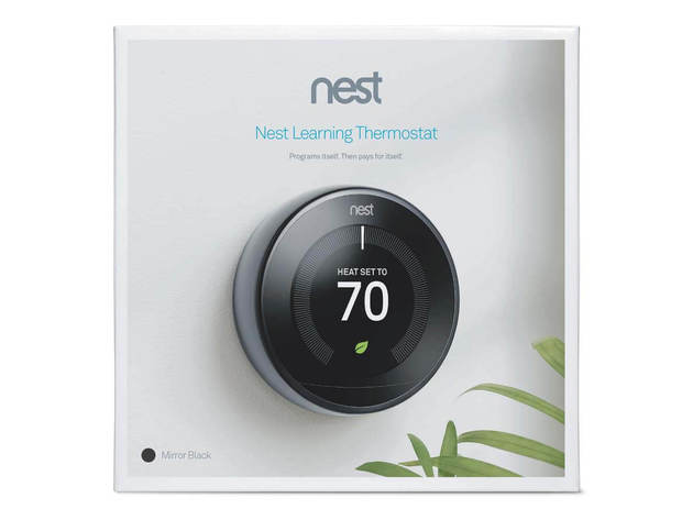 Google Nest T3018US Learning Thermostat 3rd Gen - Mirror Black