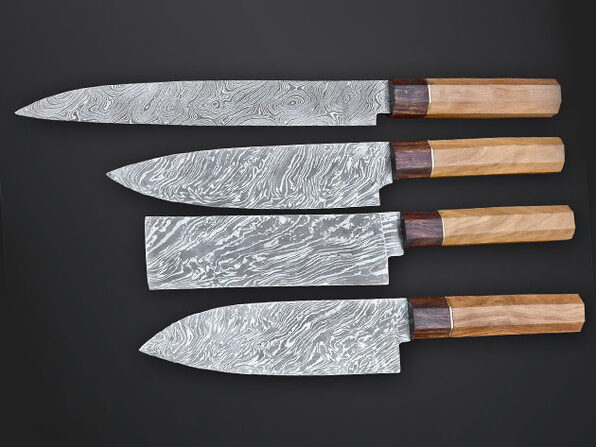 Amazon Com Katsu Kiritsuke Chef Knife Damascus Japanese