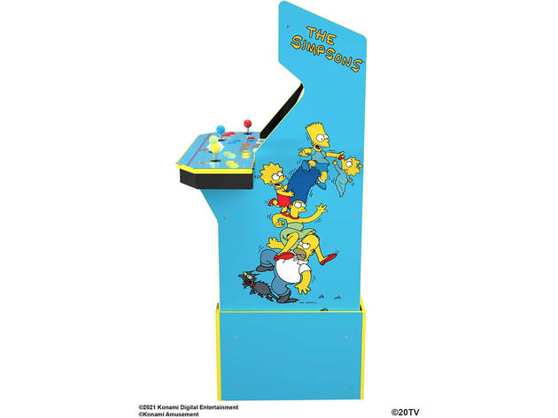 Arcade1up SIMPS4PARC The Simpsons Arcade Cabinet with Riser and Stool