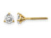 1/2 Carat (ctw VS2-SI1, D-E-F) Lab Grown Diamond Solitaire Stud Earrings in 14K Yellow Gold with Screwbacks