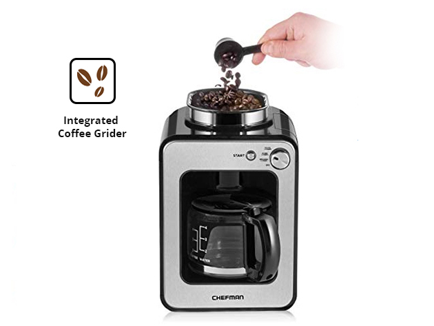 Chefman 4-Cup Grind & Brew Coffee Maker