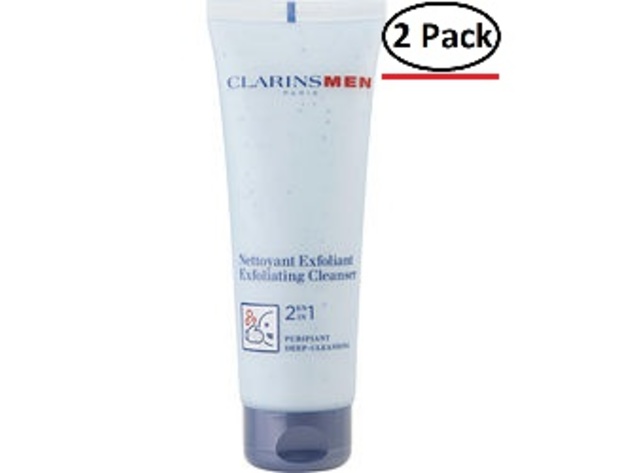 Clarins by Clarins Men Exfoliating Cleanser 2 in 1 4.4 oz for MEN ---(Package Of 2)