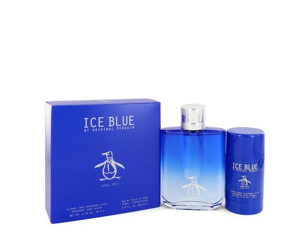 Original Penguin Ice Blue by Original Penguin Gift Set -- 3.4 oz Eau De Toilette Spray + 2.75 oz Deodorant Stick