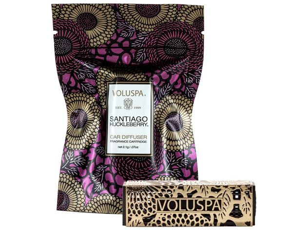 Voluspa Travel Diffuser & Fragrance Cartridge - Santiago Huckleberry