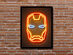 Octavian Mielu Neon Illusion Wall Art (Ironman 12x16)