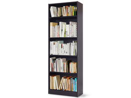 Costway Modern 5 Tier Shelf Bookcase Storage Media Storage Organization Cabinet Black
