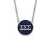 Sterling Silver Sigma Sigma Sigma Large Enamel Necklace