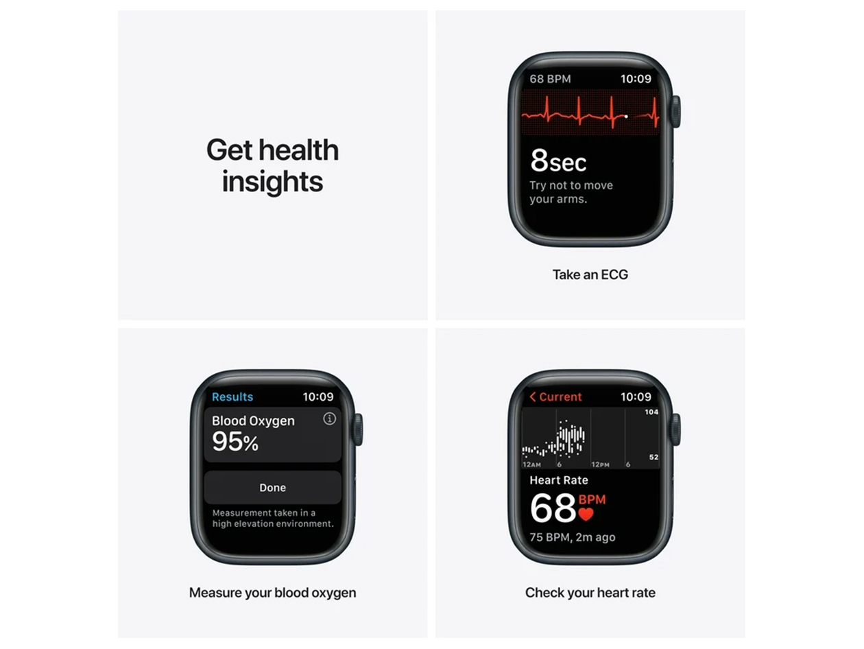 Apple Watch Series 7 (2021) Aluminum GPS + Cellular 45mm Blue (Refurbished)