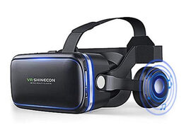 VR Headset with Built-in Headphones