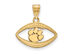 14k Gold Plated Silver Clemson U Football Pendant