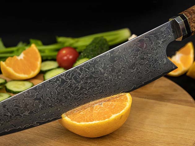 Seido™ Kiritsuke Damascus Chef Knife (White)