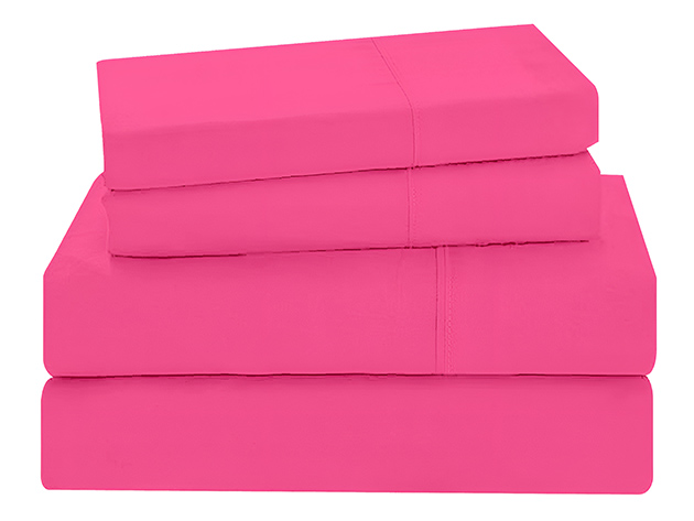 3-Piece Microfiber Sheet Set (Pink/Twin)