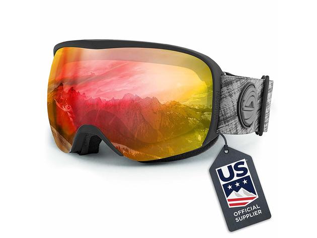 Wildhorn Cristo Ski Goggles for Men, Women, and Youth - Stealth Blaze (Used, Open Retail Box)