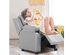 Deluxe Padded Kids Sofa Armchair Recliner Headrest Children w/ Storage Arms Gray 