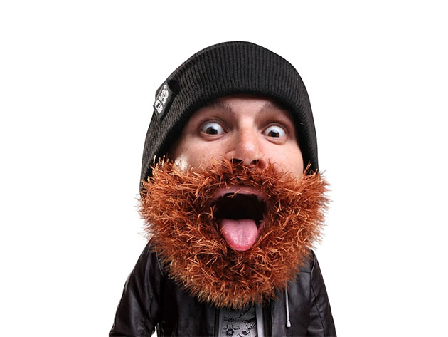 Beard Head® The First Ever Bearded Headwear: Bushy Biker (Brown)