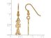 14K Plated Silver Small Zeta Tau Alpha Dangle Earrings