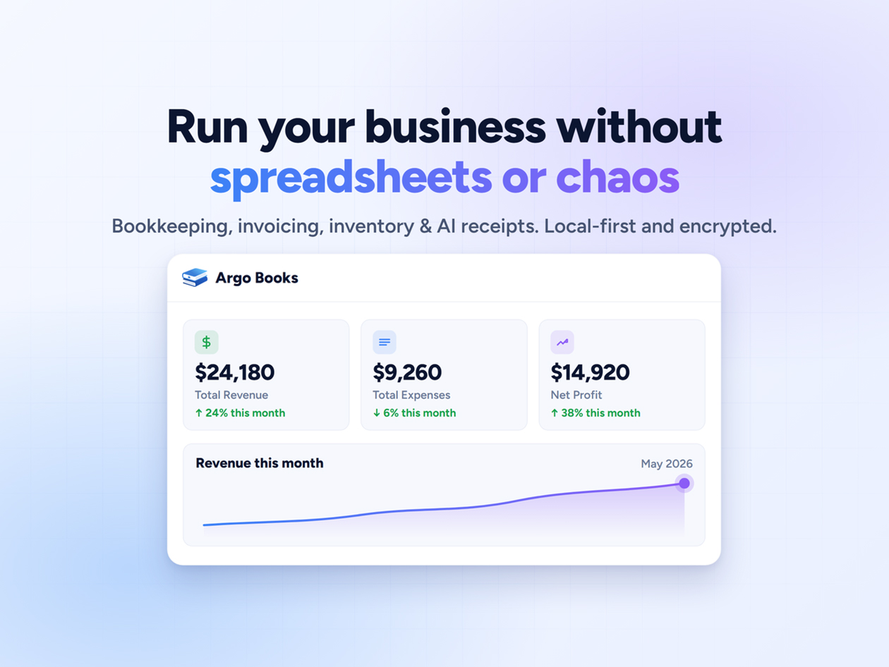 Argo Books Accounting Software Premium Plan: Lifetime Subscription