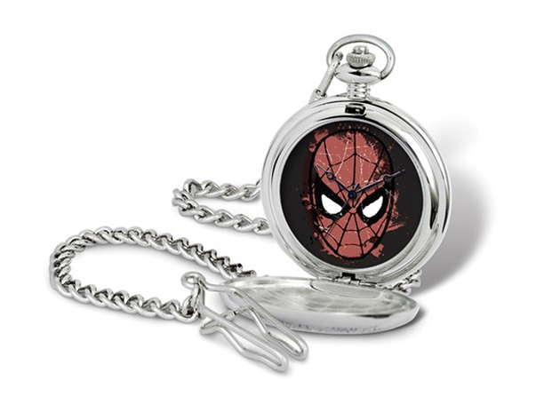 Marvel Spiderman Face with Chain Pocket Watch