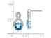 2.50 Carat (ctw) Blue Topaz and Diamonds Infinity Earrings in 14K White Gold