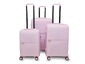 Luan Wave 3 Piece Luggage Set White Pink