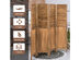Costway 4 Panel Folding Privacy Room Divider Screen Home Furniture 5.6 Ft Tall - Brown