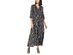 INC International Concepts Women's Volume-Sleeve Striped Wrap Maxi Dress Black Size Large