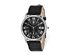 Steinhausen Mens Delemont Stainless Steel Black Dial Black Strap Watch
