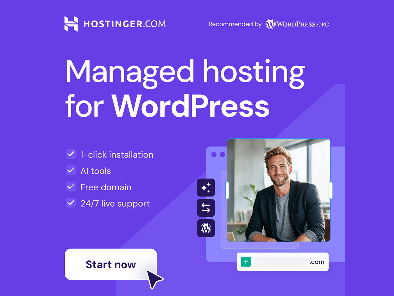 Hostinger  Web Hosting for Managed WordPress: (Business/ 1 Year Subscription)