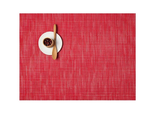 Chilewich Rectangle Bamboo Placemat Poppy 13" x 14"