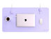 Desk Mat Pro + 2 Magnetic Cable Block Manager Bundle (Purple)