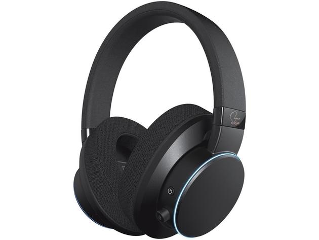 Creative SXFI AIR Bluetooth and USB Headphones with Super X-Fi Audio Holography, 50mm Drivers, microSD Card, Touch Controls and Ambient Monitoring (Bluetooth + USB + microSD) Black - Certified Refurbished Brown Box