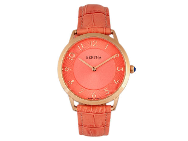 Reloj de pulso para Damas Bertha modelo Abby Swiss (Rosa Dorado/Coral)